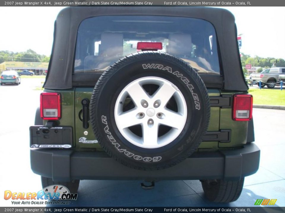 2007 Jeep Wrangler X 4x4 Jeep Green Metallic / Dark Slate Gray/Medium Slate Gray Photo #4