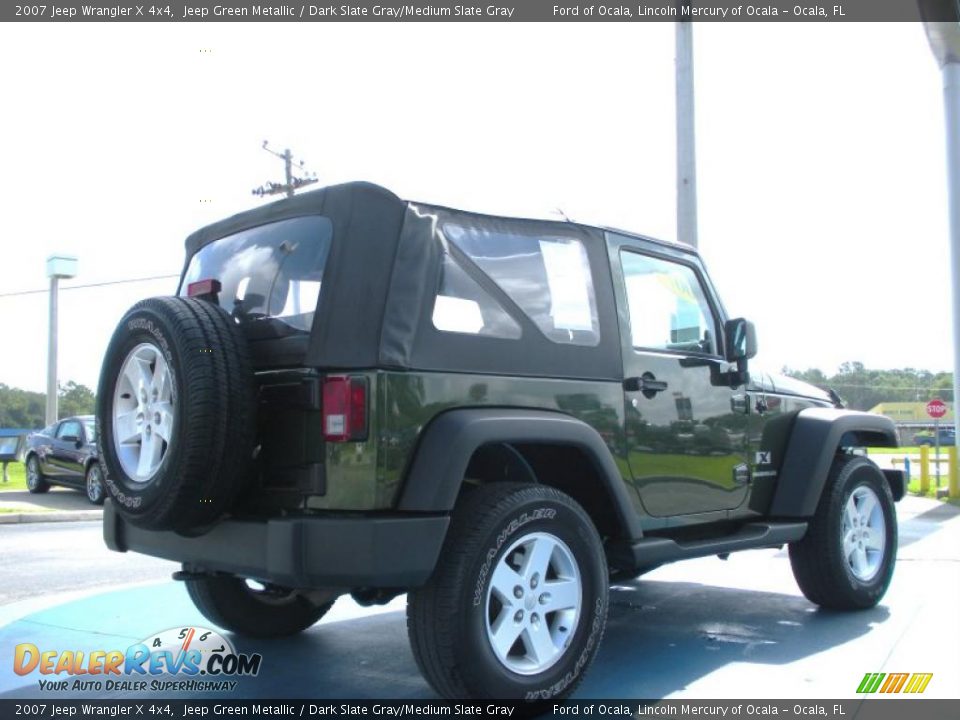 2007 Jeep Wrangler X 4x4 Jeep Green Metallic / Dark Slate Gray/Medium Slate Gray Photo #5