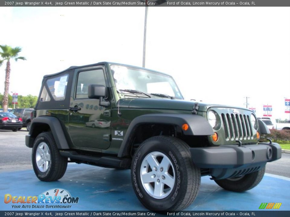 2007 Jeep Wrangler X 4x4 Jeep Green Metallic / Dark Slate Gray/Medium Slate Gray Photo #7