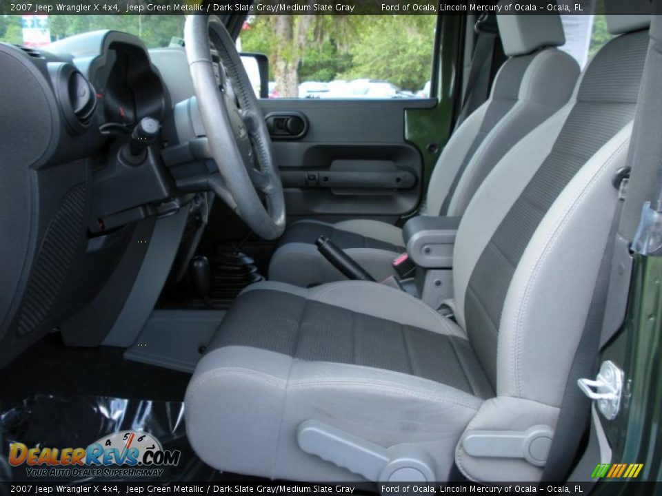 2007 Jeep Wrangler X 4x4 Jeep Green Metallic / Dark Slate Gray/Medium Slate Gray Photo #12