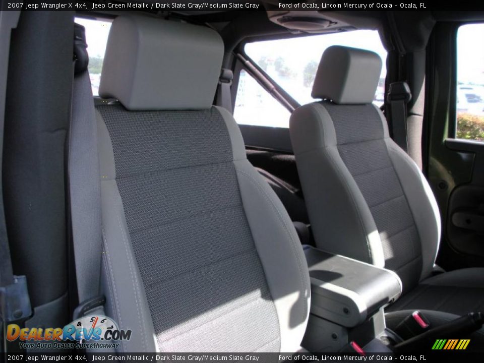 2007 Jeep Wrangler X 4x4 Jeep Green Metallic / Dark Slate Gray/Medium Slate Gray Photo #16