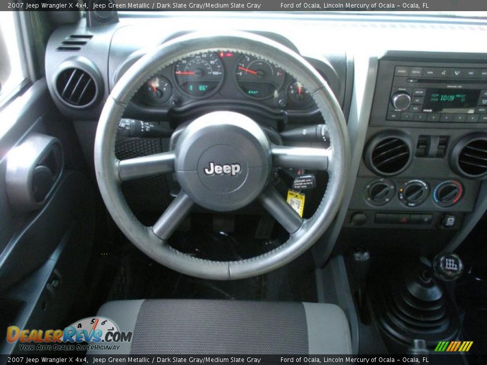 2007 Jeep Wrangler X 4x4 Jeep Green Metallic / Dark Slate Gray/Medium Slate Gray Photo #19
