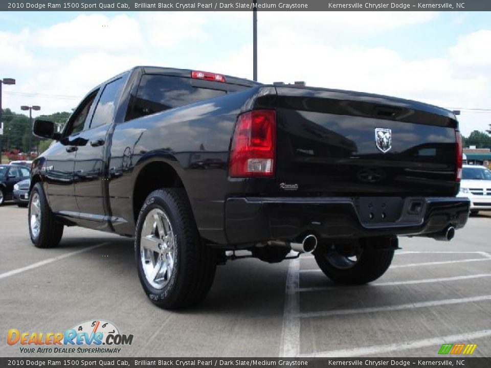 2010 Dodge Ram 1500 Sport Quad Cab Brilliant Black Crystal Pearl / Dark Slate/Medium Graystone Photo #5