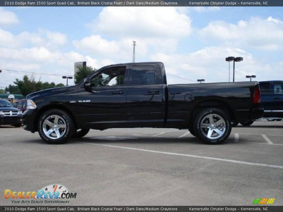 2010 Dodge Ram 1500 Sport Quad Cab Brilliant Black Crystal Pearl / Dark Slate/Medium Graystone Photo #6