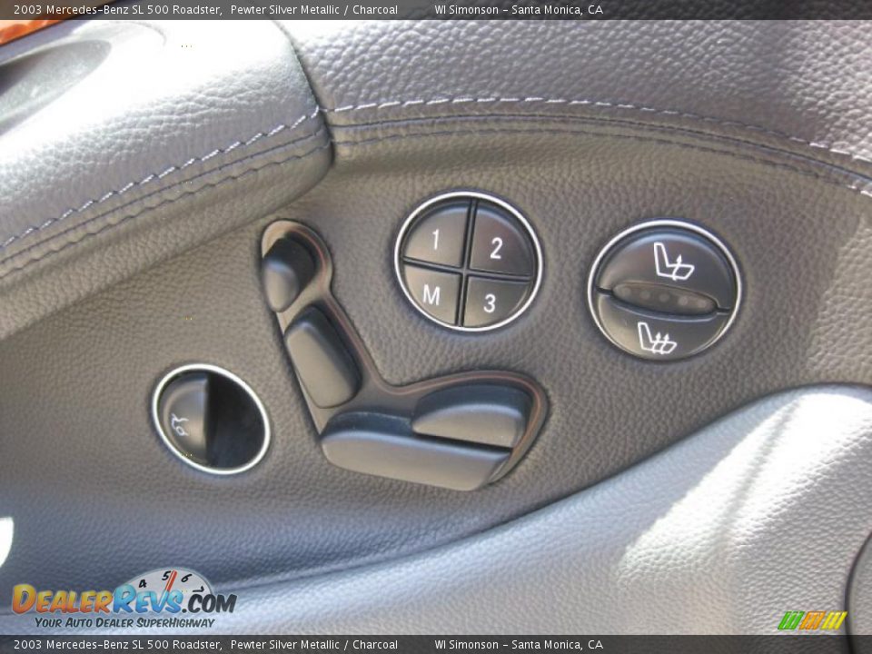 2003 Mercedes-Benz SL 500 Roadster Pewter Silver Metallic / Charcoal Photo #9