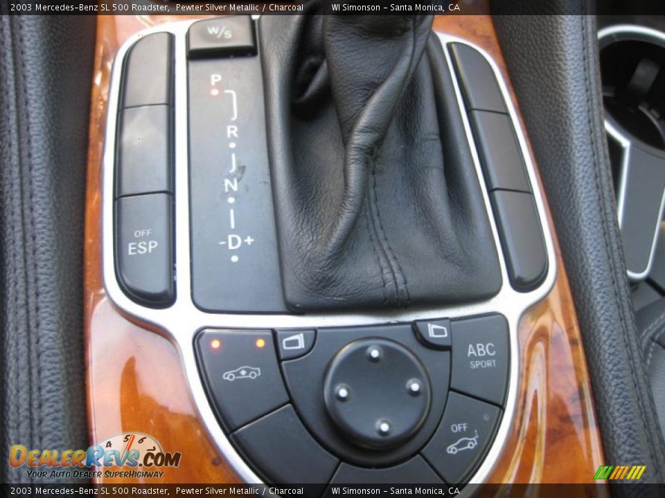 2003 Mercedes-Benz SL 500 Roadster Pewter Silver Metallic / Charcoal Photo #15