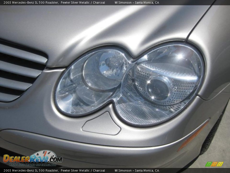 2003 Mercedes-Benz SL 500 Roadster Pewter Silver Metallic / Charcoal Photo #23