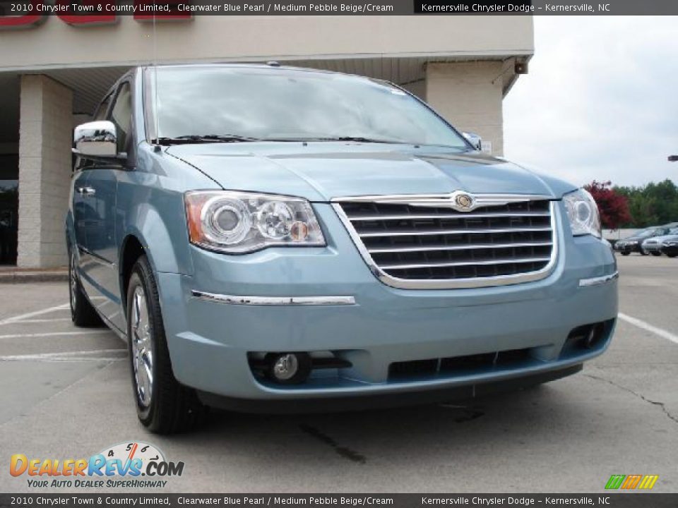 2010 Chrysler Town & Country Limited Clearwater Blue Pearl / Medium Pebble Beige/Cream Photo #1