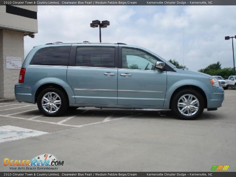 2010 Chrysler Town & Country Limited Clearwater Blue Pearl / Medium Pebble Beige/Cream Photo #2