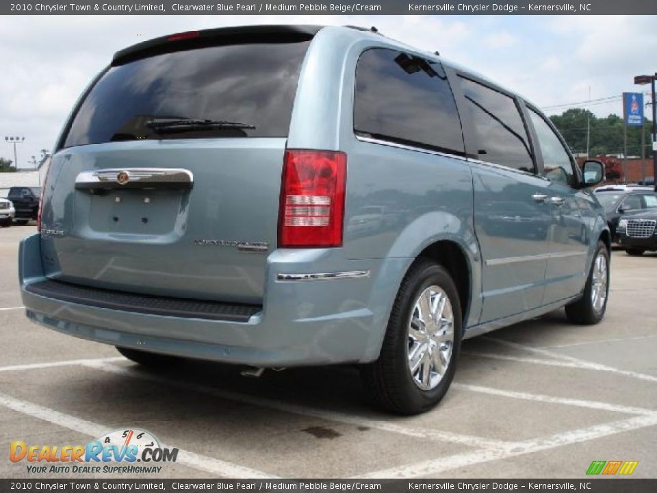 2010 Chrysler Town & Country Limited Clearwater Blue Pearl / Medium Pebble Beige/Cream Photo #3