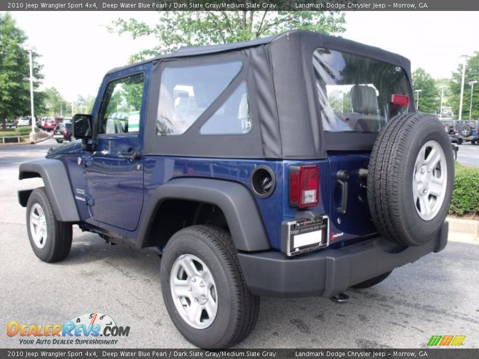 2010 Jeep Wrangler Sport 4x4 Deep Water Blue Pearl / Dark Slate Gray/Medium Slate Gray Photo #2