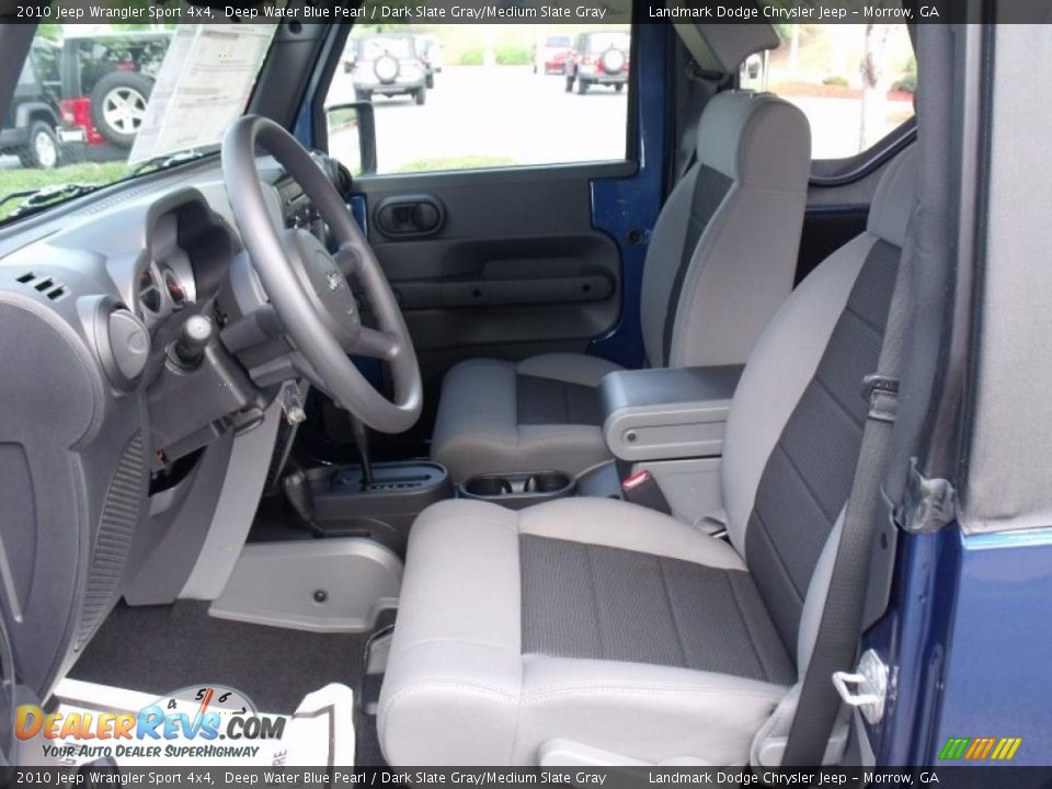 2010 Jeep Wrangler Sport 4x4 Deep Water Blue Pearl / Dark Slate Gray/Medium Slate Gray Photo #7