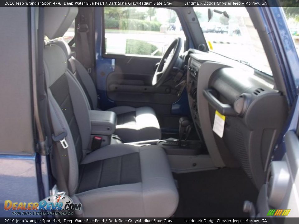 2010 Jeep Wrangler Sport 4x4 Deep Water Blue Pearl / Dark Slate Gray/Medium Slate Gray Photo #9