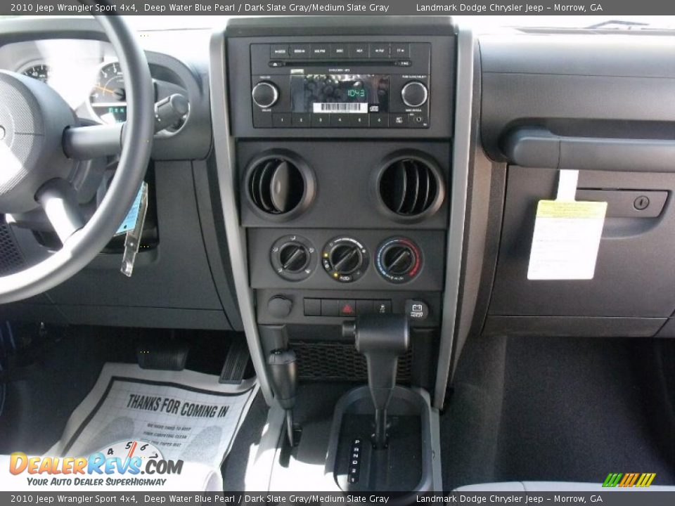2010 Jeep Wrangler Sport 4x4 Deep Water Blue Pearl / Dark Slate Gray/Medium Slate Gray Photo #11