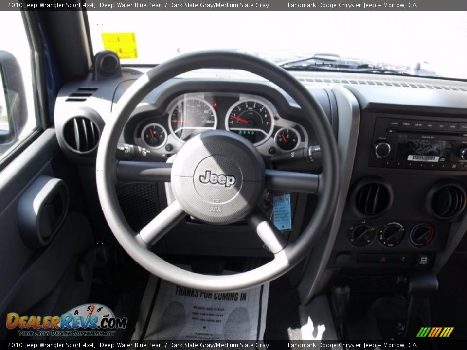 2010 Jeep Wrangler Sport 4x4 Deep Water Blue Pearl / Dark Slate Gray/Medium Slate Gray Photo #12