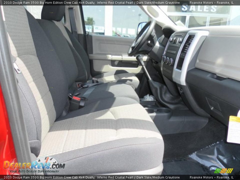 2010 Dodge Ram 3500 Big Horn Edition Crew Cab 4x4 Dually Inferno Red Crystal Pearl / Dark Slate/Medium Graystone Photo #7