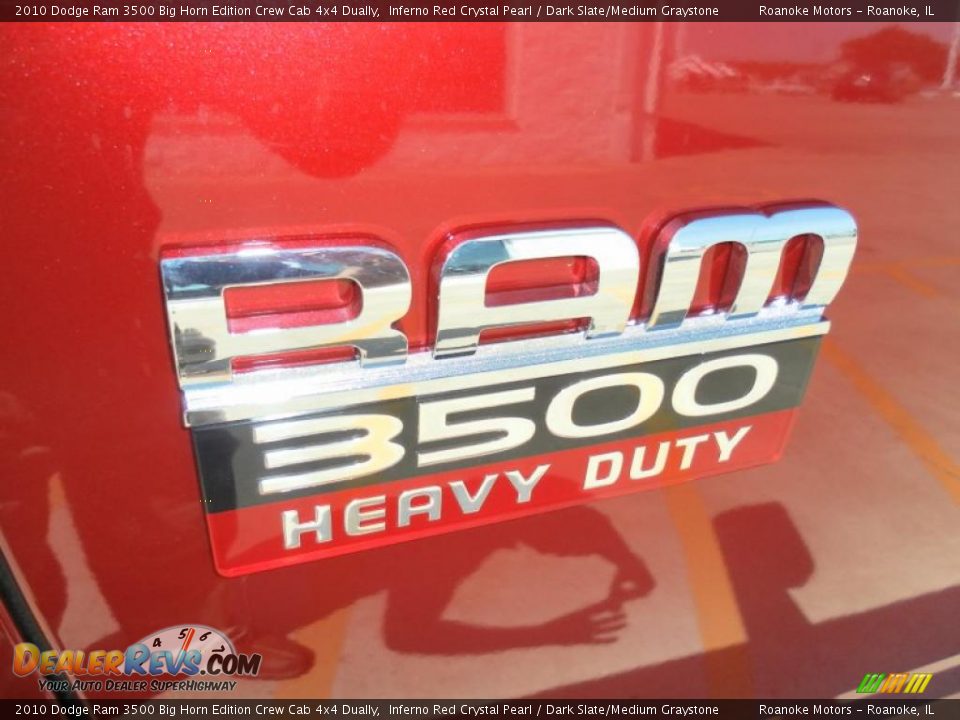 2010 Dodge Ram 3500 Big Horn Edition Crew Cab 4x4 Dually Inferno Red Crystal Pearl / Dark Slate/Medium Graystone Photo #19