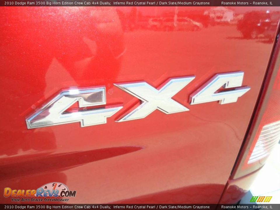 2010 Dodge Ram 3500 Big Horn Edition Crew Cab 4x4 Dually Inferno Red Crystal Pearl / Dark Slate/Medium Graystone Photo #21