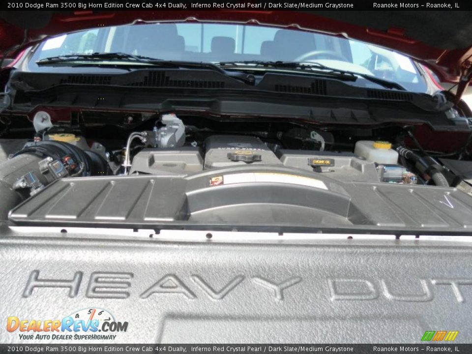2010 Dodge Ram 3500 Big Horn Edition Crew Cab 4x4 Dually Inferno Red Crystal Pearl / Dark Slate/Medium Graystone Photo #24