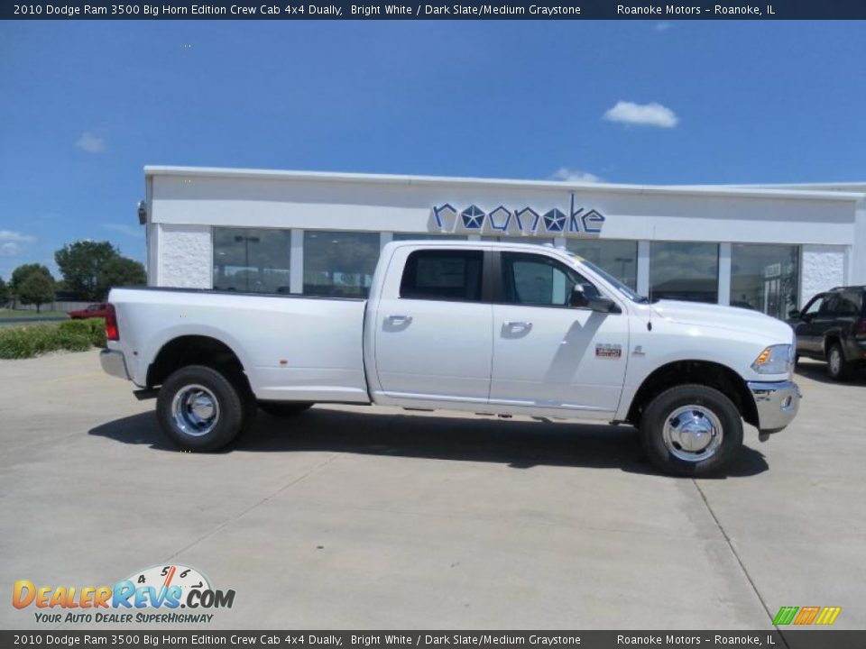 2010 Dodge Ram 3500 Big Horn Edition Crew Cab 4x4 Dually Bright White / Dark Slate/Medium Graystone Photo #1