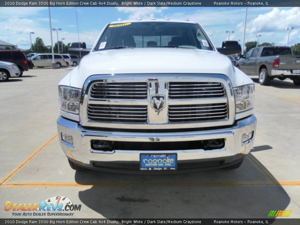 2010 Dodge Ram 3500 Big Horn Edition Crew Cab 4x4 Dually Bright White / Dark Slate/Medium Graystone Photo #2