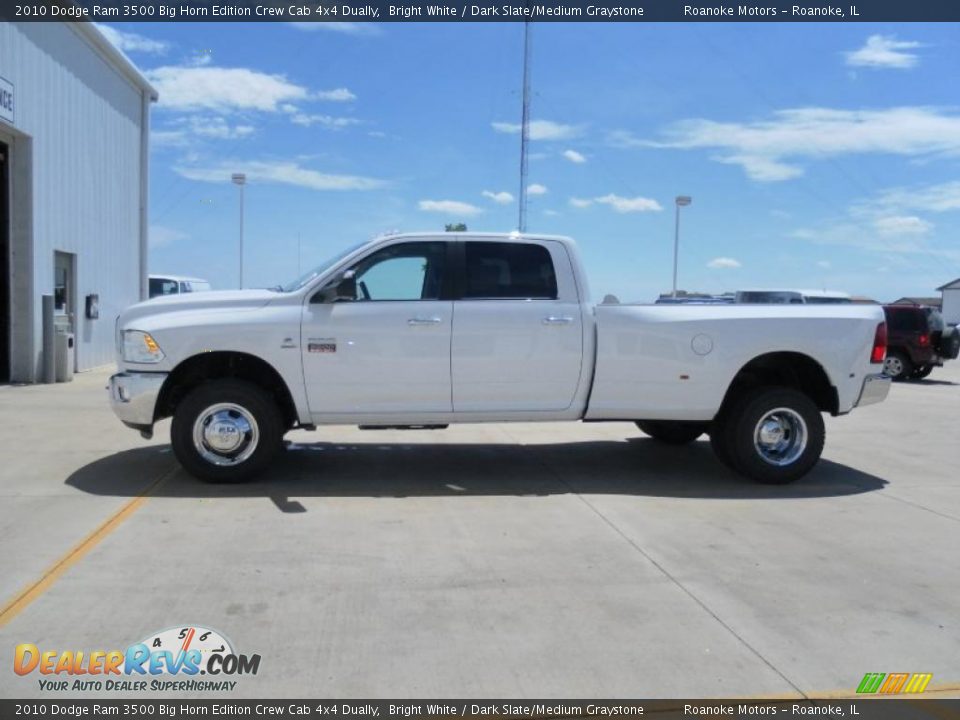 2010 Dodge Ram 3500 Big Horn Edition Crew Cab 4x4 Dually Bright White / Dark Slate/Medium Graystone Photo #4