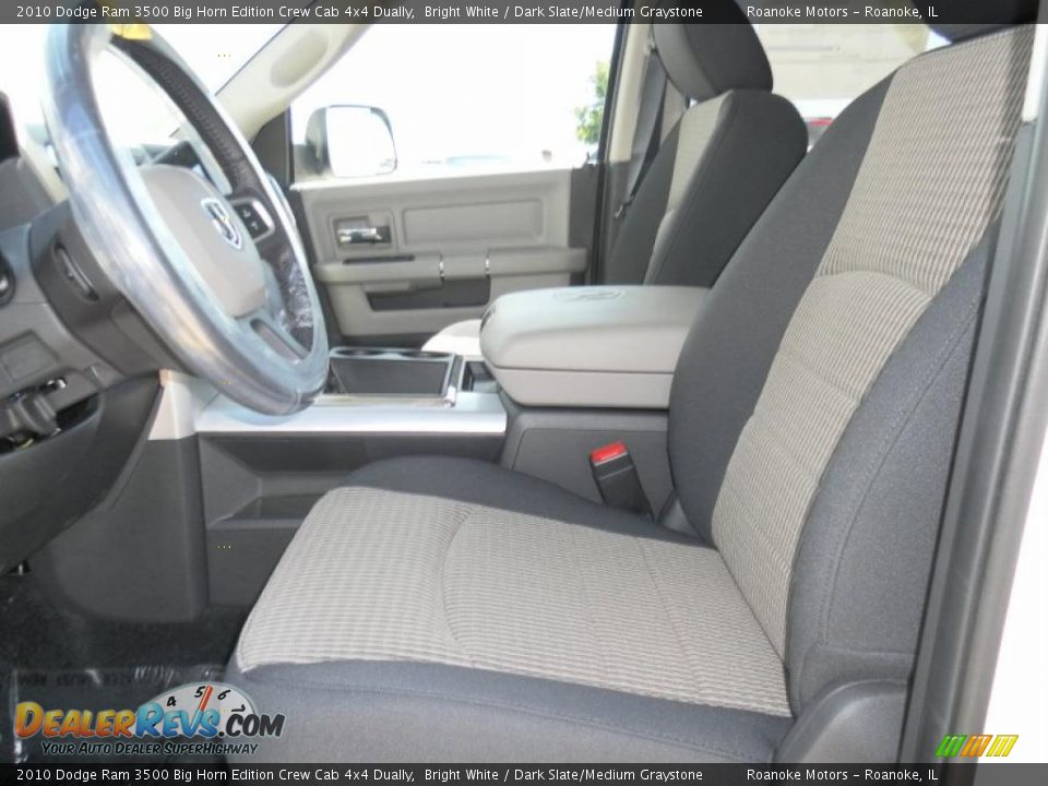 2010 Dodge Ram 3500 Big Horn Edition Crew Cab 4x4 Dually Bright White / Dark Slate/Medium Graystone Photo #6