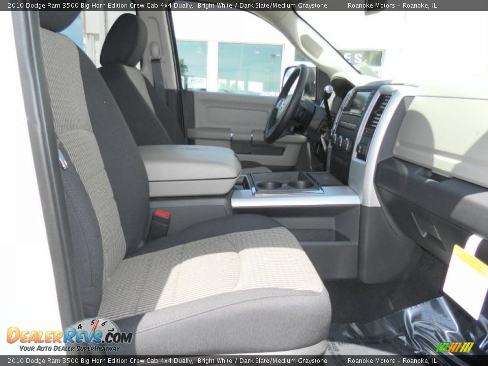 2010 Dodge Ram 3500 Big Horn Edition Crew Cab 4x4 Dually Bright White / Dark Slate/Medium Graystone Photo #8