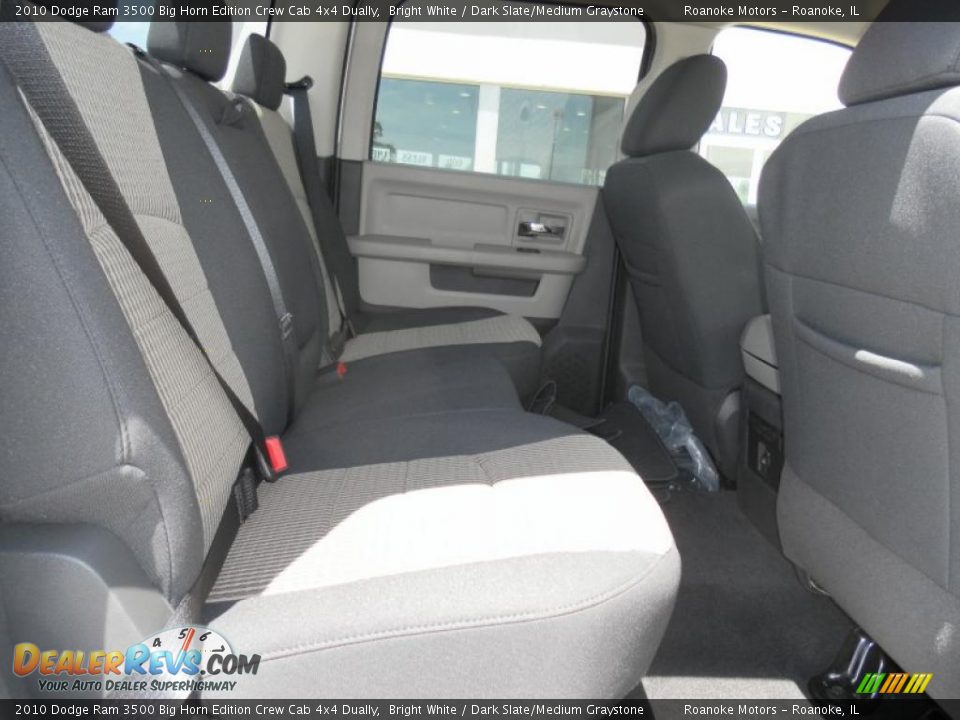 2010 Dodge Ram 3500 Big Horn Edition Crew Cab 4x4 Dually Bright White / Dark Slate/Medium Graystone Photo #9