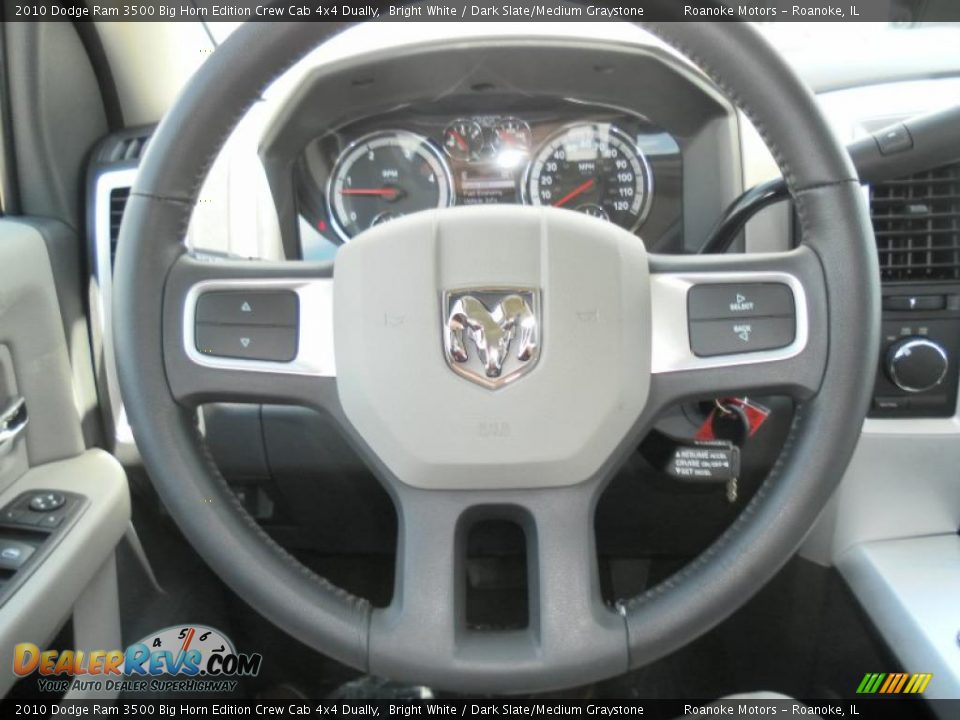 2010 Dodge Ram 3500 Big Horn Edition Crew Cab 4x4 Dually Bright White / Dark Slate/Medium Graystone Photo #10