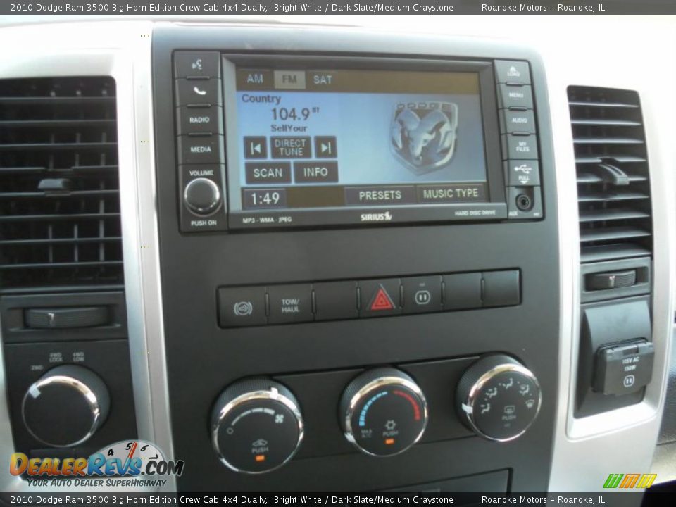 2010 Dodge Ram 3500 Big Horn Edition Crew Cab 4x4 Dually Bright White / Dark Slate/Medium Graystone Photo #13