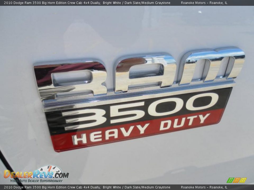 2010 Dodge Ram 3500 Big Horn Edition Crew Cab 4x4 Dually Bright White / Dark Slate/Medium Graystone Photo #19