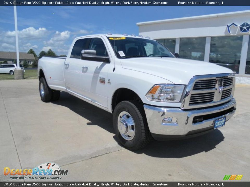 2010 Dodge Ram 3500 Big Horn Edition Crew Cab 4x4 Dually Bright White / Dark Slate/Medium Graystone Photo #27