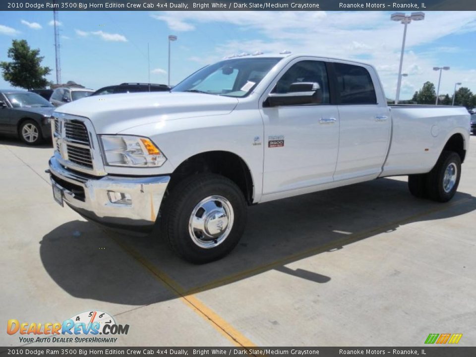 2010 Dodge Ram 3500 Big Horn Edition Crew Cab 4x4 Dually Bright White / Dark Slate/Medium Graystone Photo #28