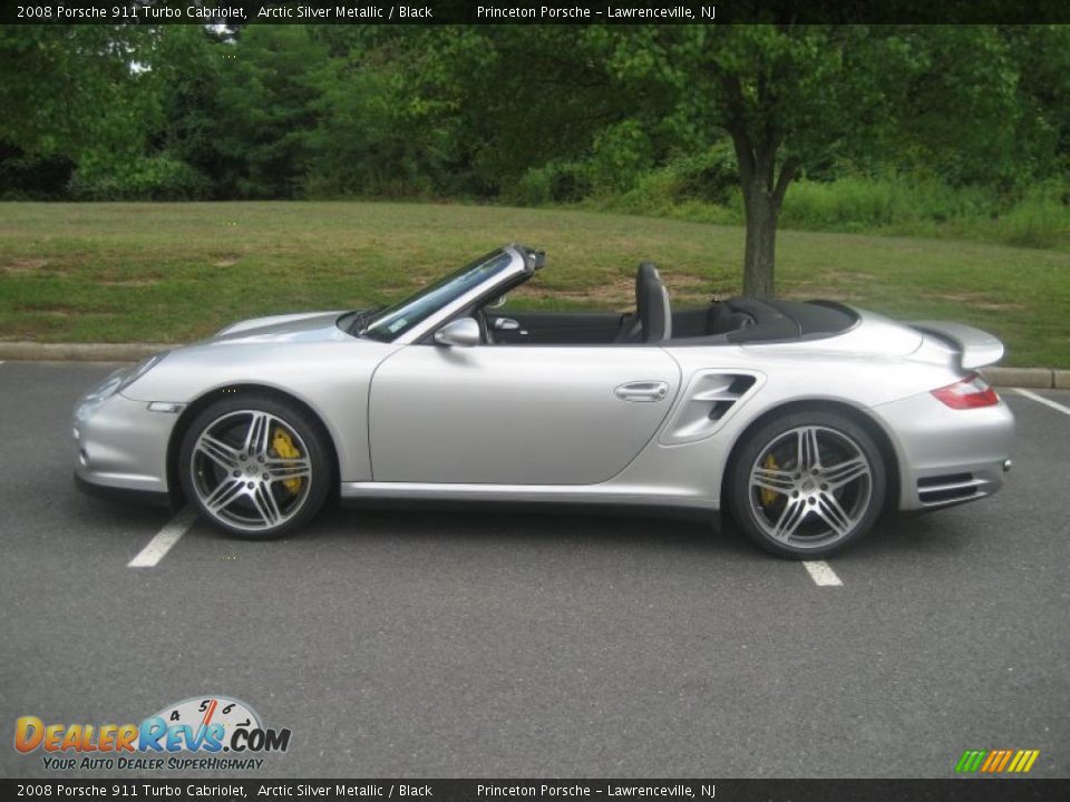 2008 Porsche 911 Turbo Cabriolet Arctic Silver Metallic / Black Photo #1