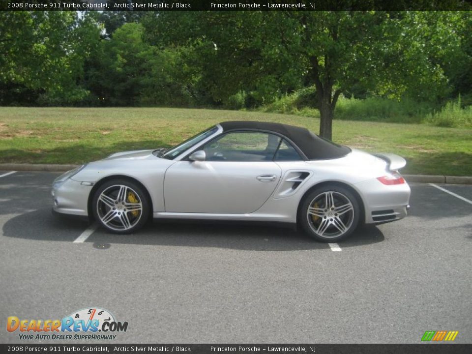 2008 Porsche 911 Turbo Cabriolet Arctic Silver Metallic / Black Photo #7