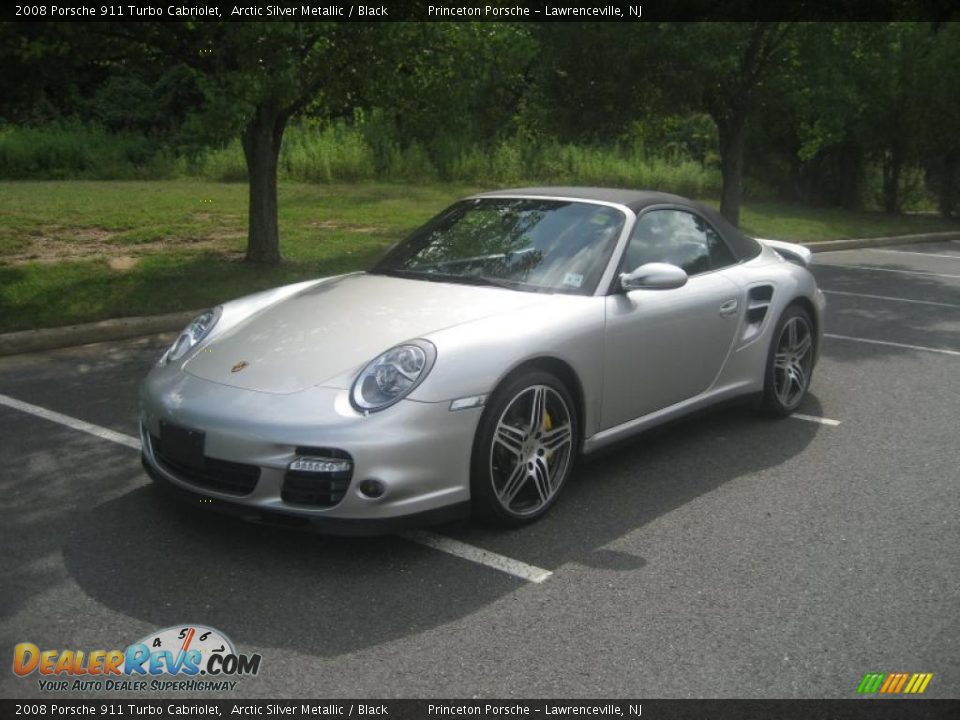 2008 Porsche 911 Turbo Cabriolet Arctic Silver Metallic / Black Photo #8