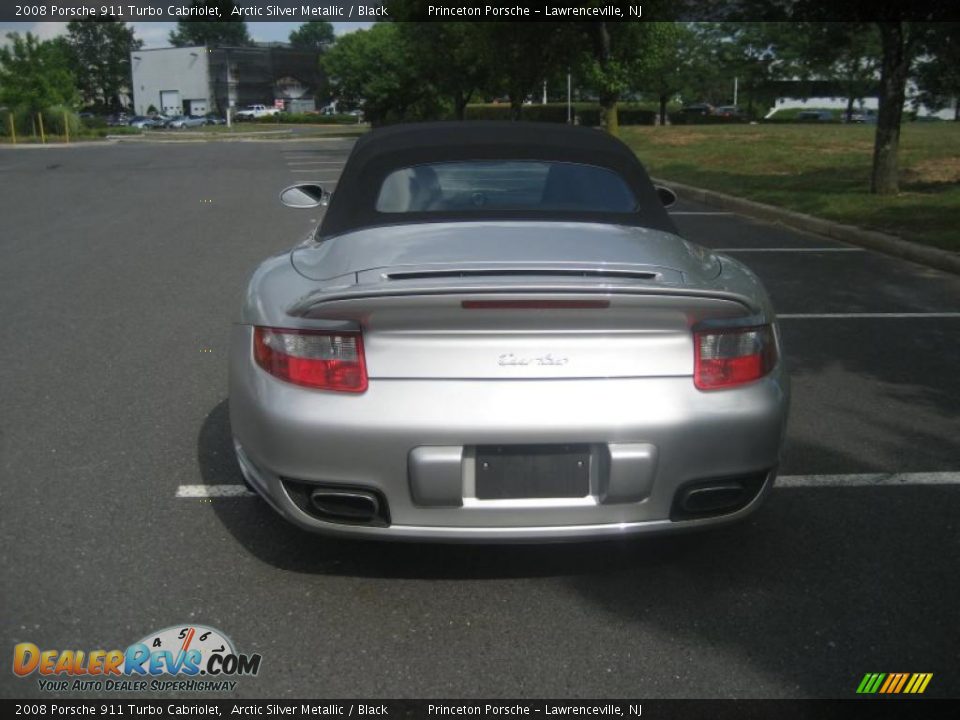 2008 Porsche 911 Turbo Cabriolet Arctic Silver Metallic / Black Photo #10