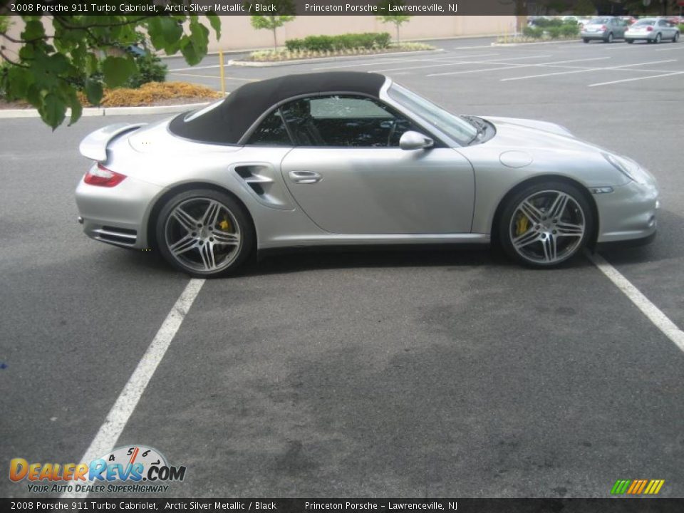 2008 Porsche 911 Turbo Cabriolet Arctic Silver Metallic / Black Photo #12