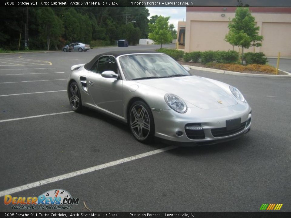 2008 Porsche 911 Turbo Cabriolet Arctic Silver Metallic / Black Photo #13