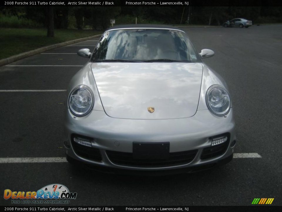 2008 Porsche 911 Turbo Cabriolet Arctic Silver Metallic / Black Photo #14