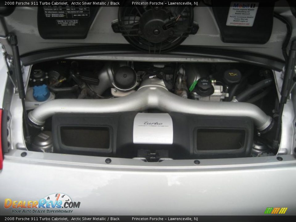 2008 Porsche 911 Turbo Cabriolet Arctic Silver Metallic / Black Photo #25