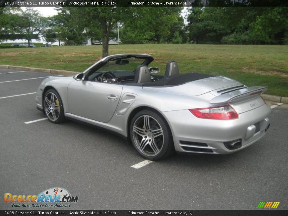 2008 Porsche 911 Turbo Cabriolet Arctic Silver Metallic / Black Photo #30