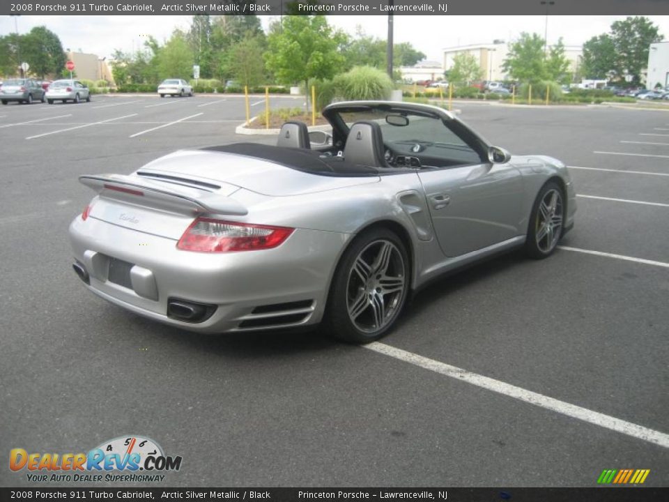 2008 Porsche 911 Turbo Cabriolet Arctic Silver Metallic / Black Photo #31