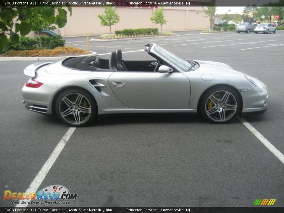 2008 Porsche 911 Turbo Cabriolet Arctic Silver Metallic / Black Photo #32