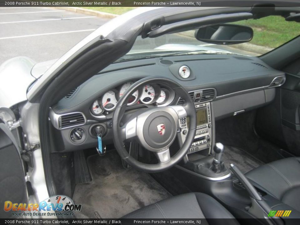 2008 Porsche 911 Turbo Cabriolet Arctic Silver Metallic / Black Photo #34