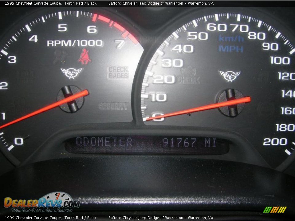 1999 Chevrolet Corvette Coupe Torch Red / Black Photo #12