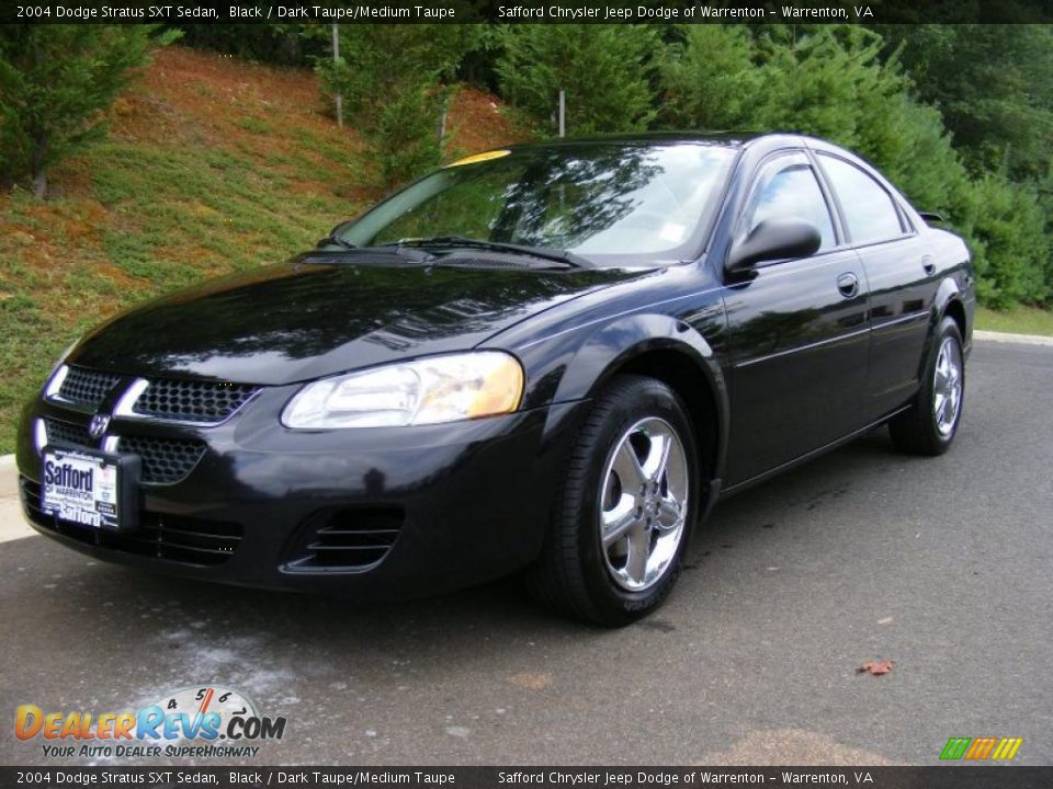 2004 Dodge Stratus SXT Sedan Black / Dark Taupe/Medium Taupe Photo #1