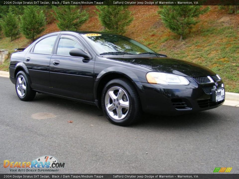 2004 Dodge Stratus SXT Sedan Black / Dark Taupe/Medium Taupe Photo #3