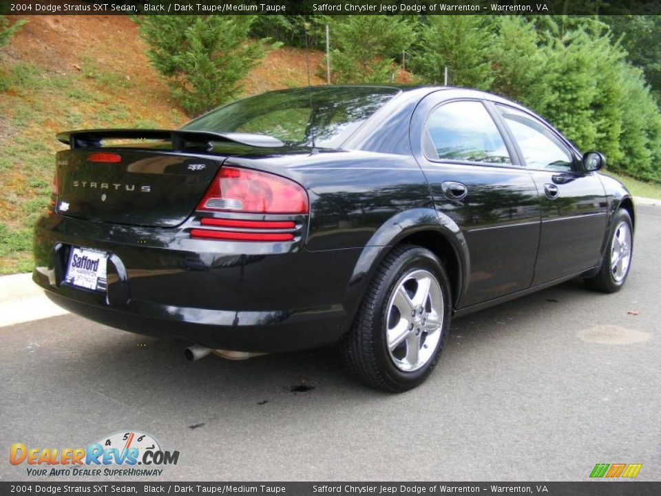 2004 Dodge Stratus SXT Sedan Black / Dark Taupe/Medium Taupe Photo #5